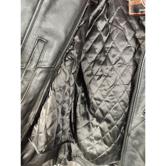 INTERSTATE LEATHER Womens LARGE Lined Biker Motorcycle Jacket Heavy Moto - Picture 11 of 15